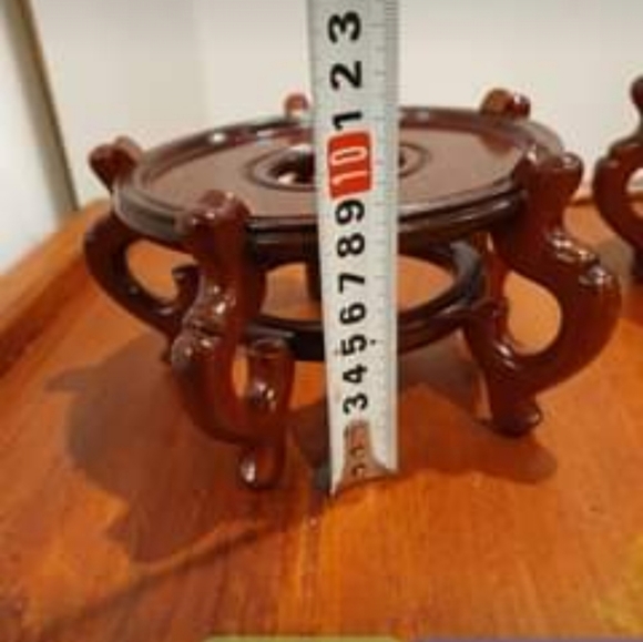 Rosewood Fish Bowl Planter Stand 5" (14.5CM) NEW - Picture 3 of 4